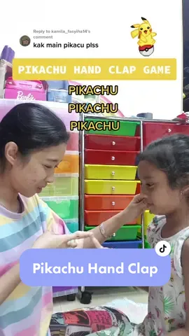 Replying to @kamila_fasyiha14 Okay kite main pikachu pulak #pikachu #pikachuhandclapgame #pokemon #handclap #handclapgame #sepsepsep #sepsepseptomtomtom #motherdaughter #budaksekolah #sekolahrendah #elementaryschool 