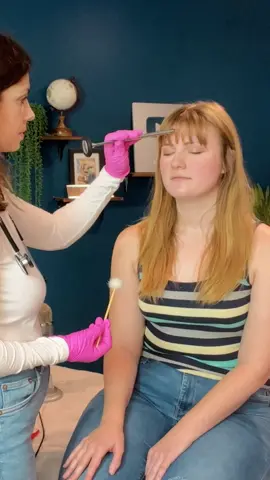 ASMR facial sensation tests on a friend #asmr #asmrsounds #asmrvideo #asmrtiktok #asmr_tingles #asmrsensory #asmrsharpordull #asmrfacetouching #asmrdoctor #asmrmedical 