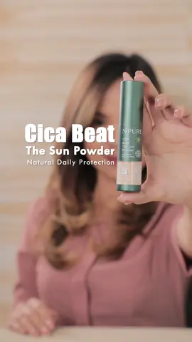 Re-apply Sunscreen gak perlu repot 🤩, cukup dengan Cica Beat The Sun Powder ini bisa melindungi kulit kamu dari sinar UVA & UVB loh! #NPURE #Generasikulitsehat #cicaseries #kulitsehat #kulitcantik #sunscreen #skincareroutin #flawlesskin #resepglowing #rahasiaglowing #fyp 