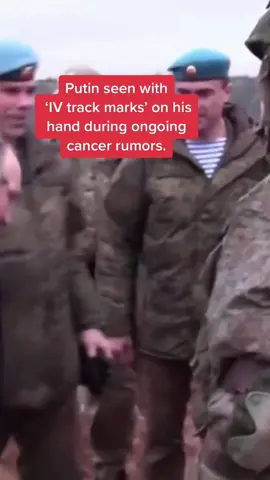 #Putin seen with ‘IV track marks’ on his hand during ongoing cancer rumors…