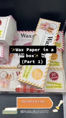 Wax paper in a box#packaginglabph #packagingsupplies #packagingorder #ordernow #support #fyp #foryoupage #sharethis #packaging #packagingideas #thankyou #foryou #followus #share 