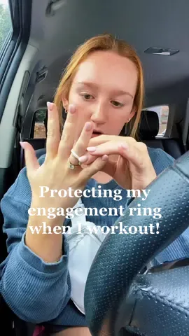 Obsessed with my new @mybuffr to protect my ring while I lift weights!!  #engagementring #workout #GymTok 