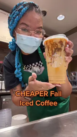 And a lil spice ✨ #pumpkinseason #pumpkinspice #fyp #viral #starbucksbarista #barista #workvlog #icedcoffee #coffee cheaper fall Starbucks drink #starbies #starbucks #starbucksrecipe #spookyseason #michigan #target 