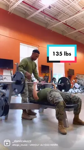 135 lbs for 3 baby! 🔥💯 #girlswholift #usmc #marines #militaryfemale #benchpress #gymtime #strength #happy #goalgetter 