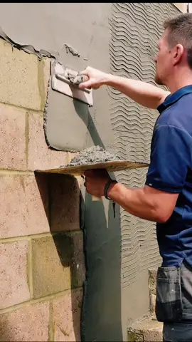 Rendering A Wall (START TO FINISH) #plastering #plasteringlife #DIY #rendering #construction 