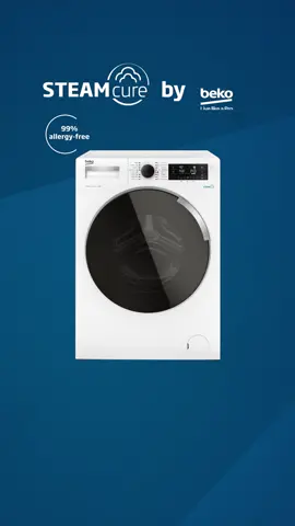 เบโค SteamCure เทคโนโลยีที่จะช่วยให้งานผ้าของคุณง่ายกว่าเดิมและมีสุขภาพดีขึ้นได้ง่ายๆ  ด้วยระบบไอน้ำ ที่ขจัดคราบสิ่งสกปรกให้อ่อนลงและซักออกได้ง่ายขึ้น พร้อมช่วยลดรอยยับจนไม่ต้องรีด แถมยังลดสารก่อภูมิแพ้ได้มากถึง 99%  #beko #bekothailand #livelikeapro #สุขภาพดีได้ง่ายๆกับเบโค