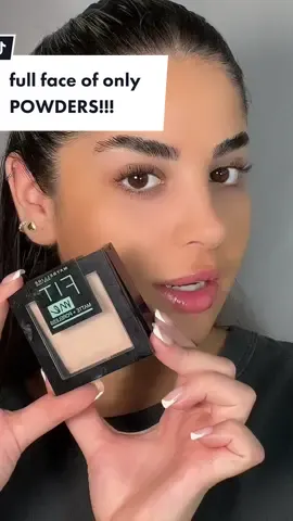 Replying to @ZayZay🤭 full face of just POWDERS!!!😳 #makeup #makeupchallenge 