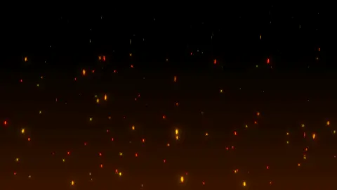 • Queimando Faíscas Quentes | Grande Loop sem Costura de Fogo | Animação 3D em Loop de Gráficos | 4K