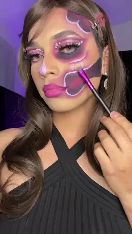 💕 Catrina facil en tonos morados 💕 #catrina #makeup #noviembre #lamasdraga #feminosa  #makeuptutorial @CityColorMexico 