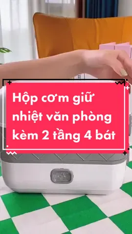 Hộp cơm giữ nhiệt văn phòng 2 tầng 4 bát #hopcom #hopcomvanphong #ionastoree #xuhuong 