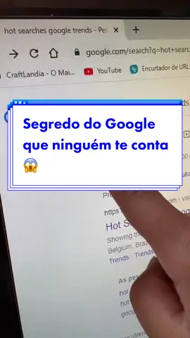 Eu fico assustada com a tecnologia de hoje em dia 😱 isso é realmente possível, site do Google que mostra o que as pessoas estão buscando em tempo real ✨ #dicas_utilidades #empreendedorismo #criadordeconteudo #google #googletrends 