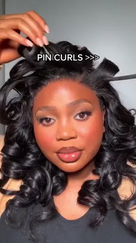 Pin curls 😮‍💨😍 #pincurls #fyp #wigtok #blackgirltiktok 