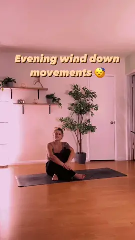 Sunday night wind down movements but low key every night wind down moves😴😴 you can literally do these while watching tv like I am here 👉🏻👈🏻 this helps me relax before going to sleep, iron out kinks from the day, and keep my body mobile outside of my practice or workout. 🫡  I highly recommend cozy pants and a cup of tea to accompany you. 🧡  #yoga #yogainspiration #mobility #stretching #yogadaily