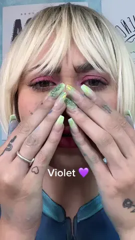 VIOLET 💜 #willywonka #halloween #makeup 