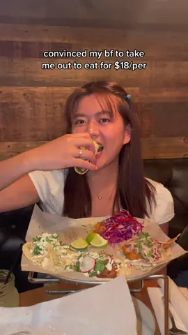 “It’s only $18 babe” works most times. #nycfoodie #nycfood #tacolover #cheapfood 