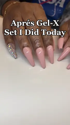 Gel-x Set @apresnailofficial #fyp #nailtechcheck #nailstiktok #columbusganails #gelxnails #apresgelx #blingnails 