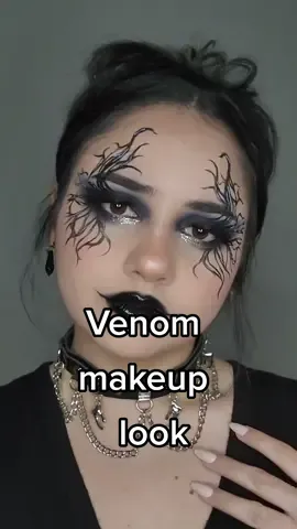makeup sketch by me and face template by @bylenlen 🕷🕸 #venommakeup #halloweenmakeup #venom#greenscreen 