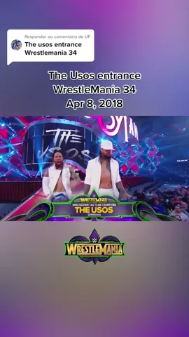 Respondendo a @UF #WWE #wwefans #wrestling #wrestlingfans #wweentrance #WrestleMania #wrestlemaniaentrance #wrestlemania34 #theusos #theusoswwe #wweportugal #wwebrasil 