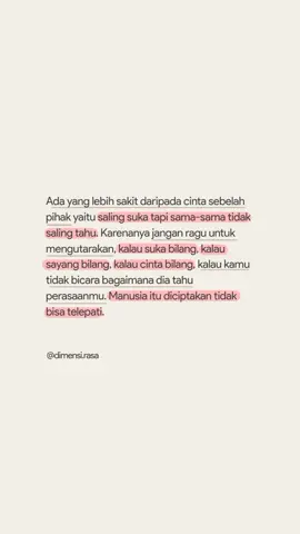 setidaknya dia tahu perasaanmu. — #dimensirasa #fyp #fypシ #takmampulupa #putriariani 