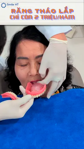 răng tháo lắp chỉ còn 2 triệu/hàm #rangthaolapchonguoilontuoi #rangthaolap #rang #nhakhoa #nhakhoauytin #hamthaolap #rangthaolap