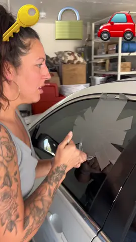 Keys locked in car….no problem try ducttape trick.🤦🏻‍♀️#ducttape #keyslocked #epicfail @lilbreezianna 