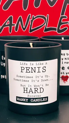 Life #wankycandles #wanky #candlesoftiktok #candleshop.     http://wankycandle.co.uk/shop/ols/products/wanky-candle-black-jar-candle-life-is-like-a-penis-sometimes-it-s-up-sometimes-it-s-down-but-it-won-t-be-hard-forever