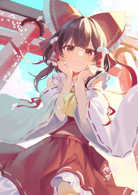 #anime #animatedwallpaper #touhouproject #reimu #girl