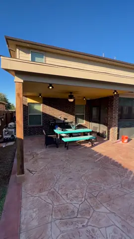 Finished Patio Cover! 🤗.      #fyp #houstontx #katytx #cypresstx  #remodel #houstonrealestate 