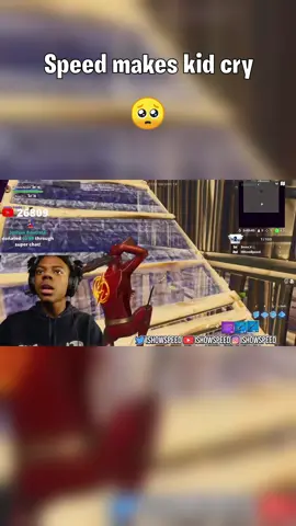 Speed makes kid cry on Fortnite 🥺 #fortnite #ishowspeed #kid #fy #fyp