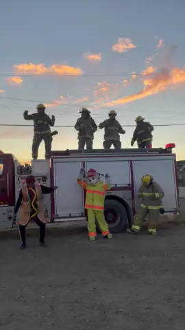 After handing out candy with the fellow volunteers we decided to put on a show before the Halloween dance tonight 😂 dance like no one is watching  #fyp #nativetiktok #attawapiskatfiredepartment #volunteerfirefighters #havingfun #attawapiskatfirstnation #justdance #sparky #northernontario #dancelikenooneiswatching 