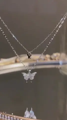 🦋Do you like it?🦋🦋Double butterfly necklace#butterfly #foryou #fypシ 