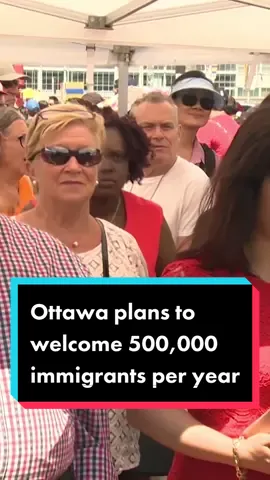 The federal government is planning a massive increase in the number of immigrants entering Canada, with a goal of seeing 500,000 people arrive each year by 2025. For more, go to CP24,com or tap link in bio.  