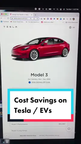 The savings from a Tesla Model 3 / Electric Vehicle. #explained #tesla #electric 
