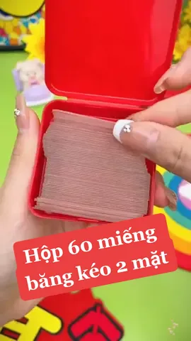 Hộp 60 miếng băng kéo 2 mặt siêu dính #keo2mat #bangkeo2mat #bangkeosieudinh #trending #xuhuong 
