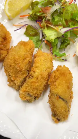 @pantuman712に返信 Fried Oysters.Hey Omachi!! #oyster #カキフライ