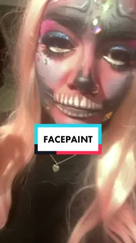 FACEPAINT GALORE #halloween #facepaint #skull #fyp 