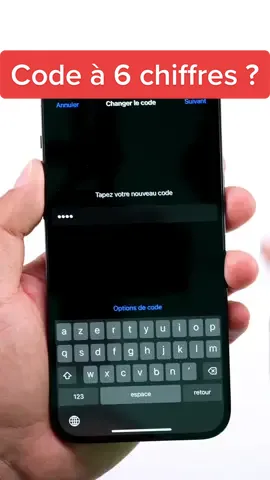 Team code à 6 chiffres ou autre ? ;) #astucesiphone #ios #iphone 