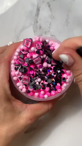 Cereal Digger 🥣💗🖤 from @cinnacrewslimes #slime #floam #asmr 