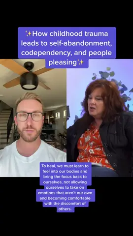 #duet with @wendymuskatherapy Those who experience emotional trauma or instability in their early years learn to change who they are to keep the peace and create emotional safety at any cost. They learn to feel the feelings of others but not their own. This pattern of behavior will continue in adulthood if left unchecked and unhealed. #childhoodtrauma #abandonmentissues #selfabandonment #selfworth #fearofabandonment #codependencyrecovery #codependency #peoplepleaser #peoplepleasing #peoplepleasingrecovery #healingtok 
