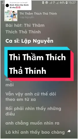 Trả lời @1lang92 Thì Thầm Thích Thả Thính #thithamthichthathinh #lapnguyen #tamtrang #nhachay #music #lyrics #thumaik02 