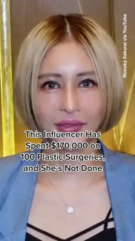 Nonoka Sakurai, a 33-year-old influencer and hostess bar owner, has spent over $170,000 on plastic surgery, and she feels like she can’t stop until her partner can tell her she’s the prettiest person in the world. #japan #japanlife #japantiktok #influencer #plasticsurgery #beauty 
