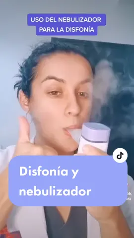 El uso del NEBULIZADOR para la DISFONÍA ¿conoces a alguien que lo use? te leo 💞 #disfonia #voz #logopedia #rehabilitacionvocal #nebulizador 