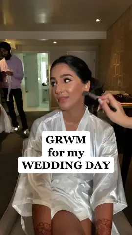 surprisingly, the most chill morning 🥰 make up & hair: @Andrea V Piramide   #2022bride #grwmwedding #punjabibride 