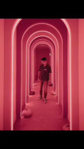 Here’s how to take better Instagram photos at walkway! Use the symmetry of the walls and frame your phone centrally. See how I did it here! #photography #viral #phototips #posingtips #foryou 