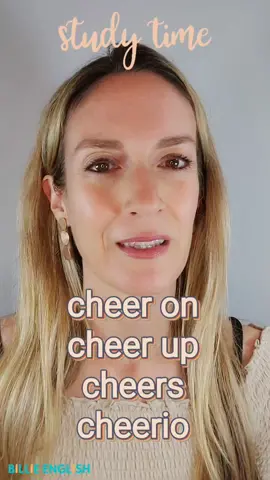 Do you know these phrases with CHEER? 👉 cheer on, cheer up, cheers & cheerio 🤓💬  Leave a 💛 below if you found this helpful.  Follow @the.billieenglish for more reels about learning English! 💯  #phrasalverbs #speakfluently  #english #englishteacher #englishvocabulary #learnenglish #englishlesson #englishteacher #englishteachersoftiktok #englishwords #ingles #aprendeingles #idiomas #cursodeingles #vocabulario #speakingenglishpractice  #englishspeaking #englishtips #englishverbs #billieenglish