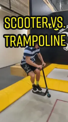 HAVE YOU EVER SEEN SCOOTERS AND TRAMPOLINES MIXED TOGETHER? 😂 Location: @Motive Movement in Greenville, SC #motiveschoolofmovement #foryou #funny #meme #fail #fall #viral #trend #trending #trampoline #professional #stuntman I’m a professional, do not attempt 