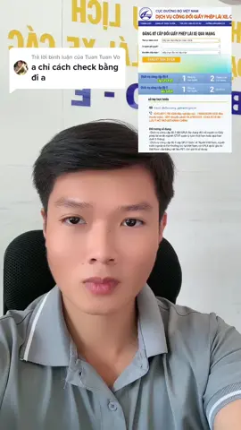 Trả lời @Tuan Tuan Vo #VoiceEffects  Link trang wed  tra cứu bằng : https://dichvucong.gplx.gov.vn/faces/registration/regis_new.xhtml #thibanglaixea1 #thibanglaixea2 #thibanglaixeeee 