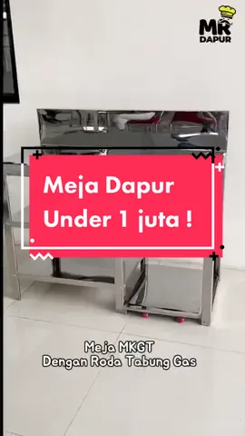 Kitchen Table bahan stainless yang super affordable dan aestetik ini harganya under 1 jt lo !  Kualitas top tapi ga bikin dompet kering 😆 hanya di Mr dapur aja dong