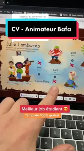 Réponse à @user5484301003704 exemple CV animateur centre de loisirs #animation #animateur #cv #cvcreatif #crisjobs #conseils #entretien #recrutement #centredeloisirs #apprentissage #alternance #animation #école #entreprise #lettredemotivation  #coloniedevacances #colo #jobetudiant 