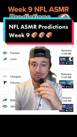 Week 9 ASMR NFL Predictions 🏈 🏟 🏈 #asmr #nflasmr #asmrnfl #nfl @nfl @NFL Canada @New Orleans Saints 